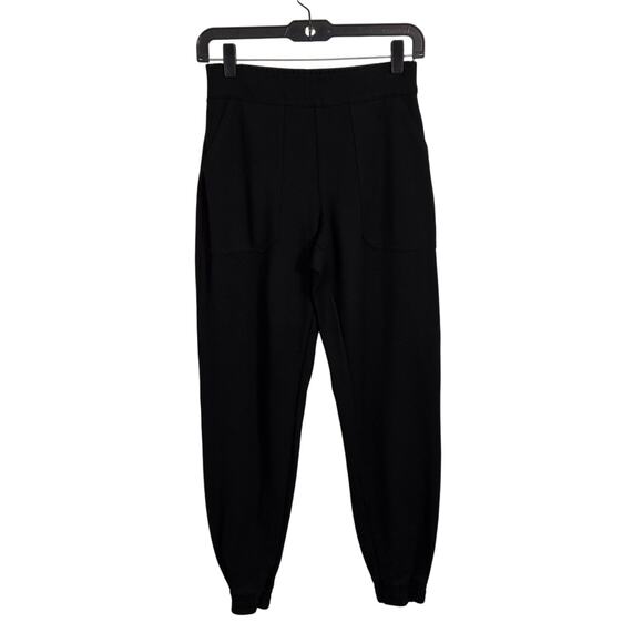 Spanx Women's The Perfect Pant Ankle Joggers Small Black Pull on Pockets Stretch - Picture 1 of 9